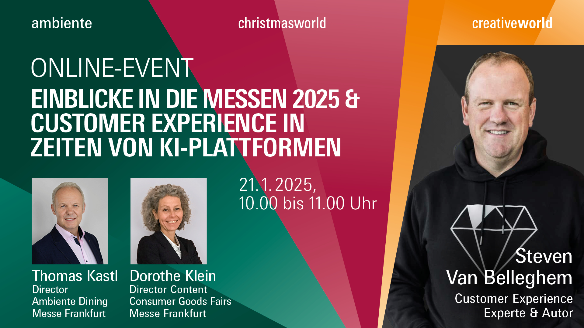 Online Event: Customer Experience in Zeiten von KI mit Steven Van Belleghem © Messe Frankfurt